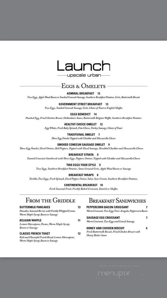 Launch - Mobile, AL menu_pic
