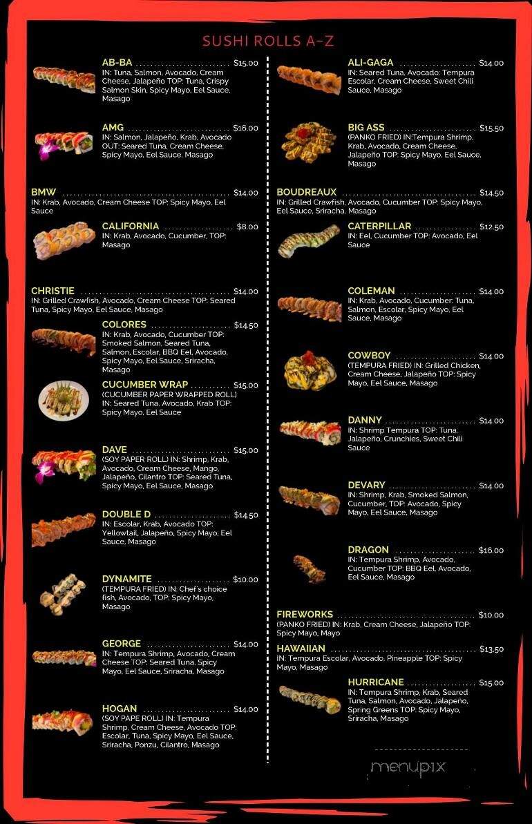 Oyshi Sushi By Sith - Portland, TX menu_pic