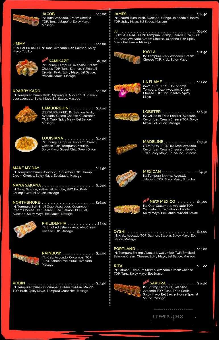Oyshi Sushi By Sith - Portland, TX menu_pic