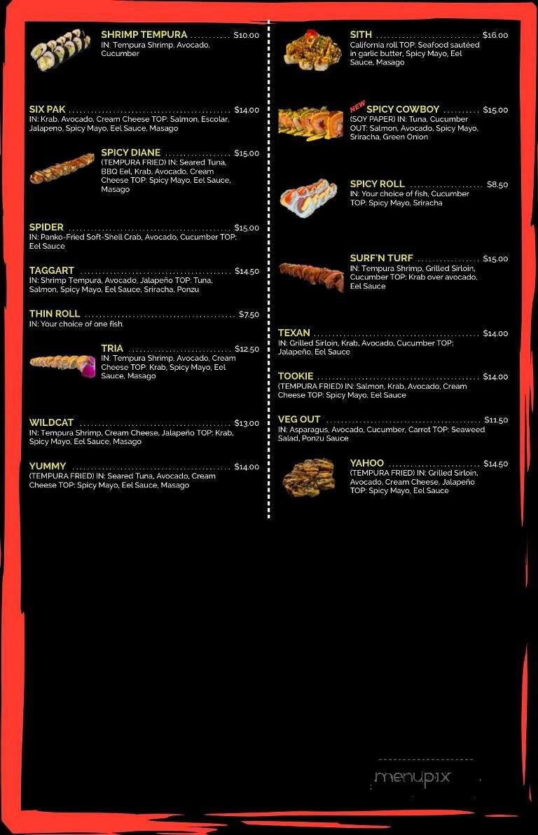 Oyshi Sushi By Sith - Portland, TX menu_pic