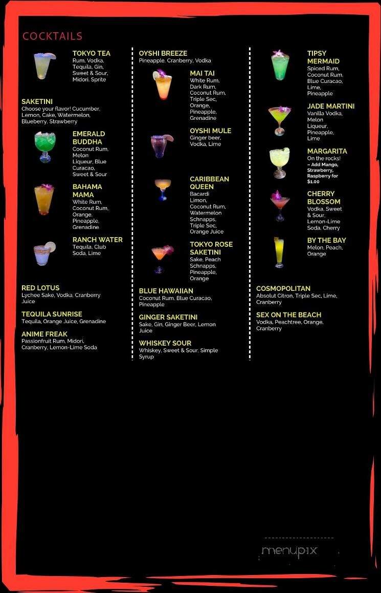 Oyshi Sushi By Sith - Portland, TX menu_pic