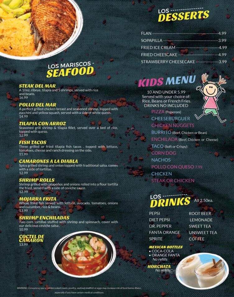 Los Tres Hermanos - Collinsville, OK menu_pic