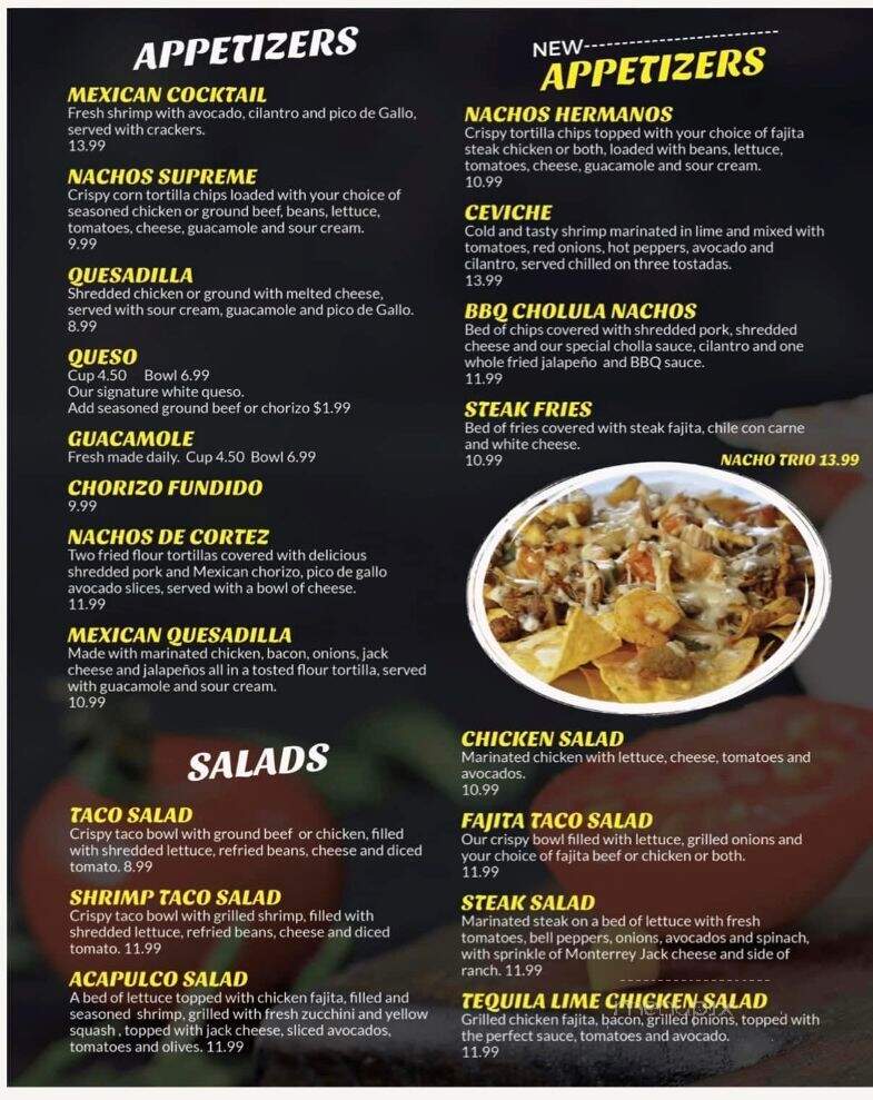 Los Tres Hermanos - Collinsville, OK menu_pic