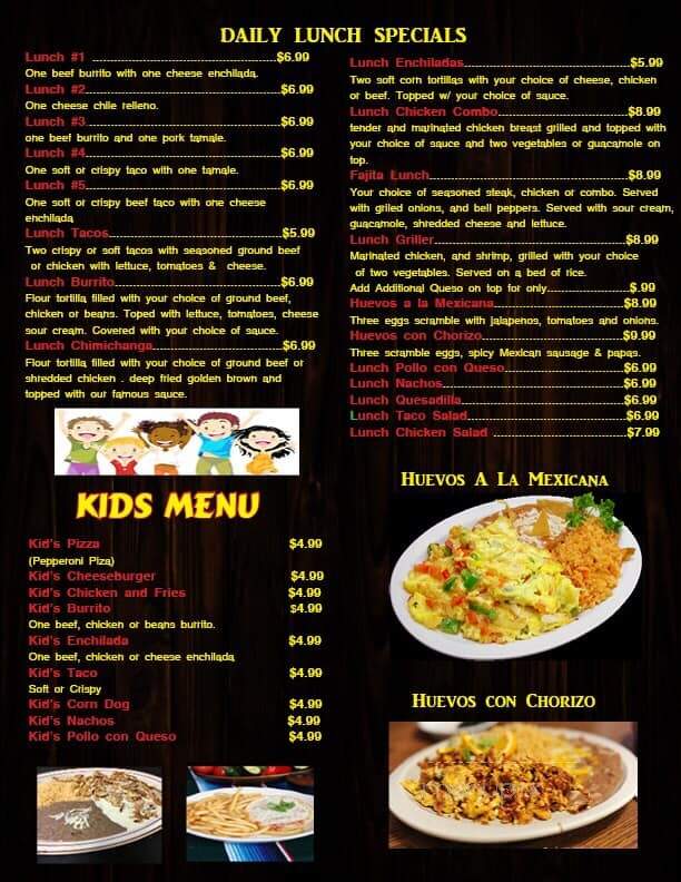 Los Tres Hermanos - Collinsville, OK menu_pic