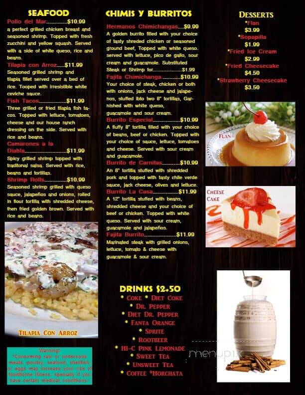 Los Tres Hermanos - Collinsville, OK menu_pic