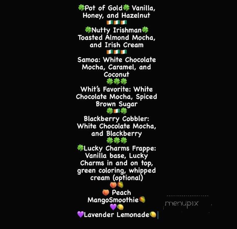 The Grind Coffee Shop - Chickamauga, GA menu_pic
