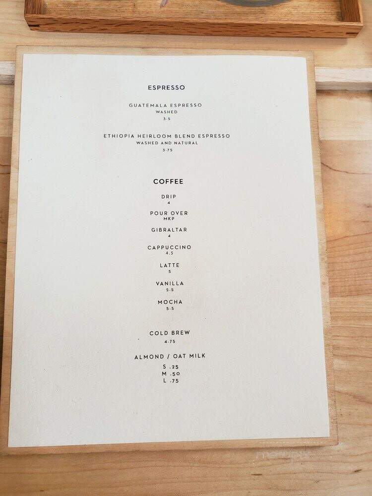 Maru Coffee - Los Angeles, CA menu_pic