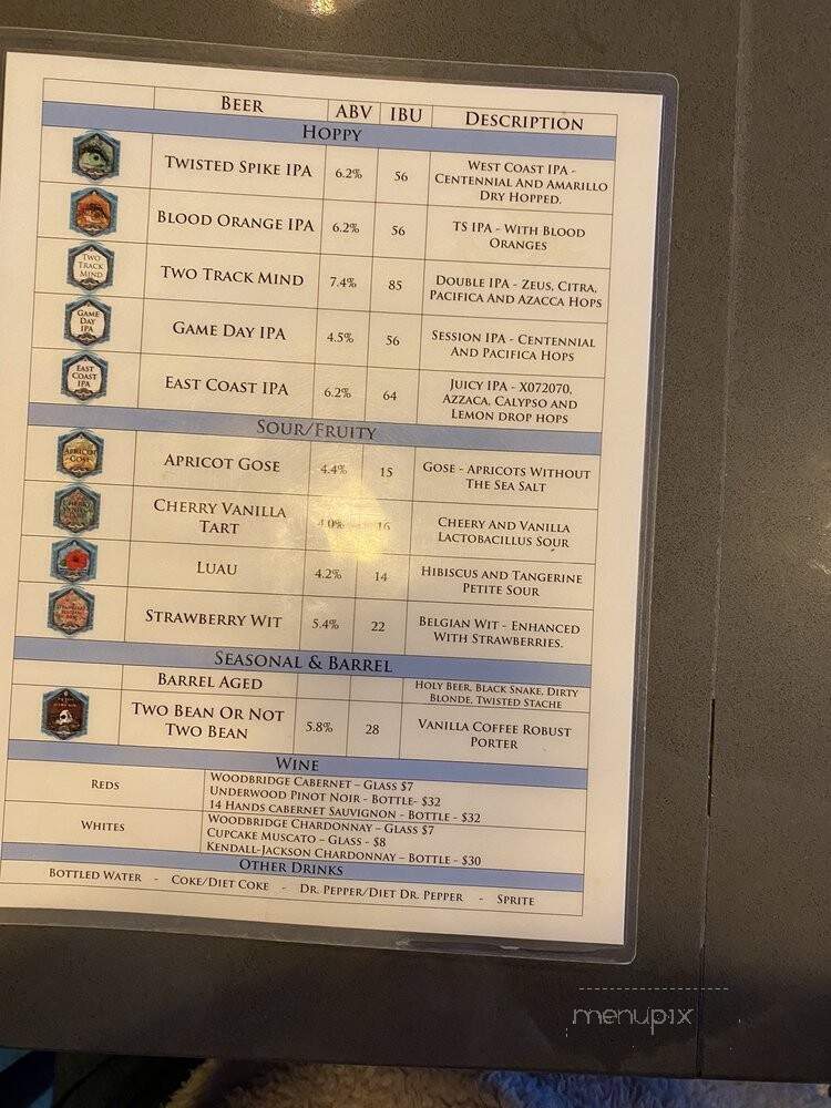Twisted Spike Brewery Co - Oklahoma City, OK menu_pic