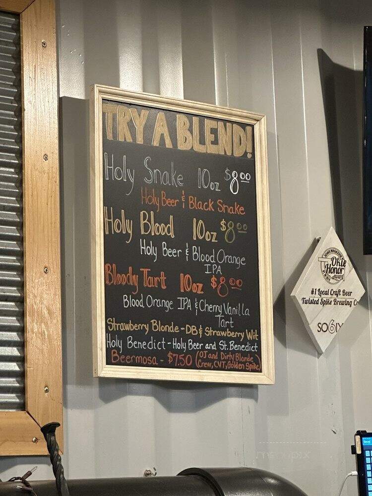 Twisted Spike Brewery Co - Oklahoma City, OK menu_pic