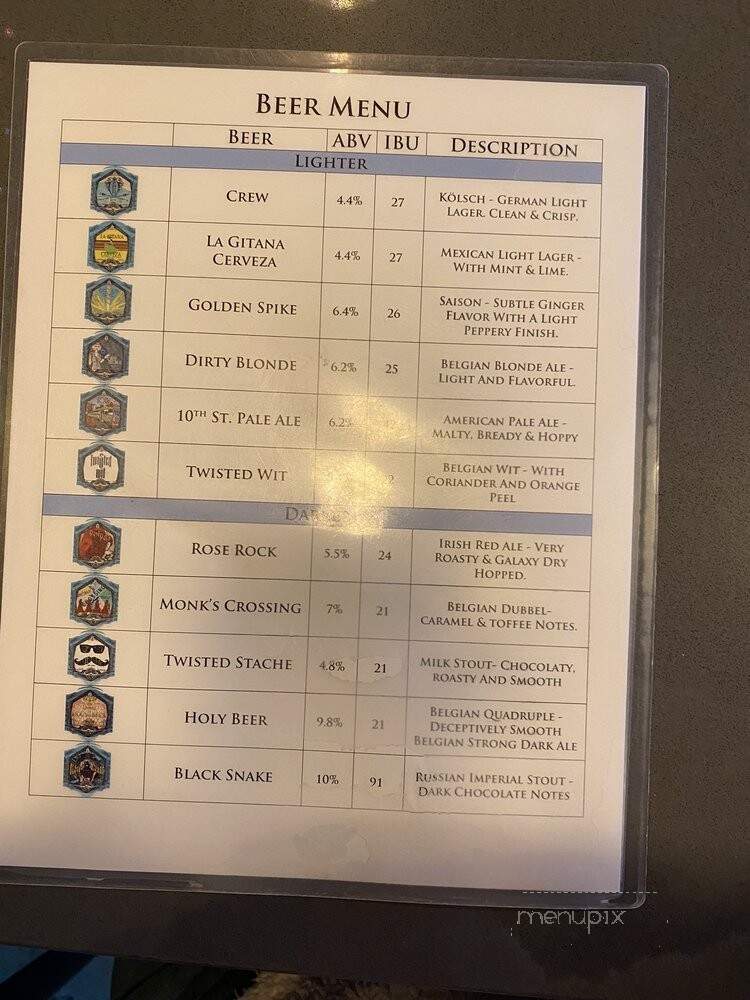 Twisted Spike Brewery Co - Oklahoma City, OK menu_pic