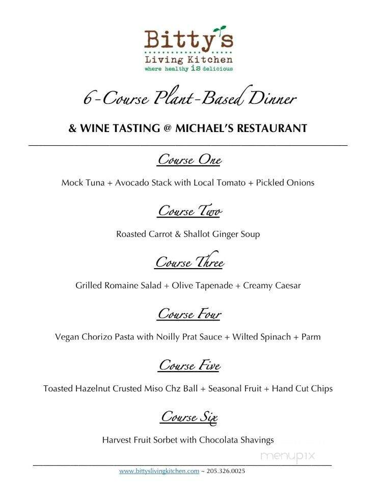 Bitty's Living Kitchen - Birmingham, AL menu_pic