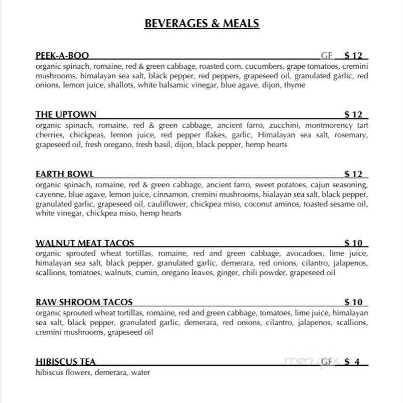 Bitty's Living Kitchen - Birmingham, AL menu_pic