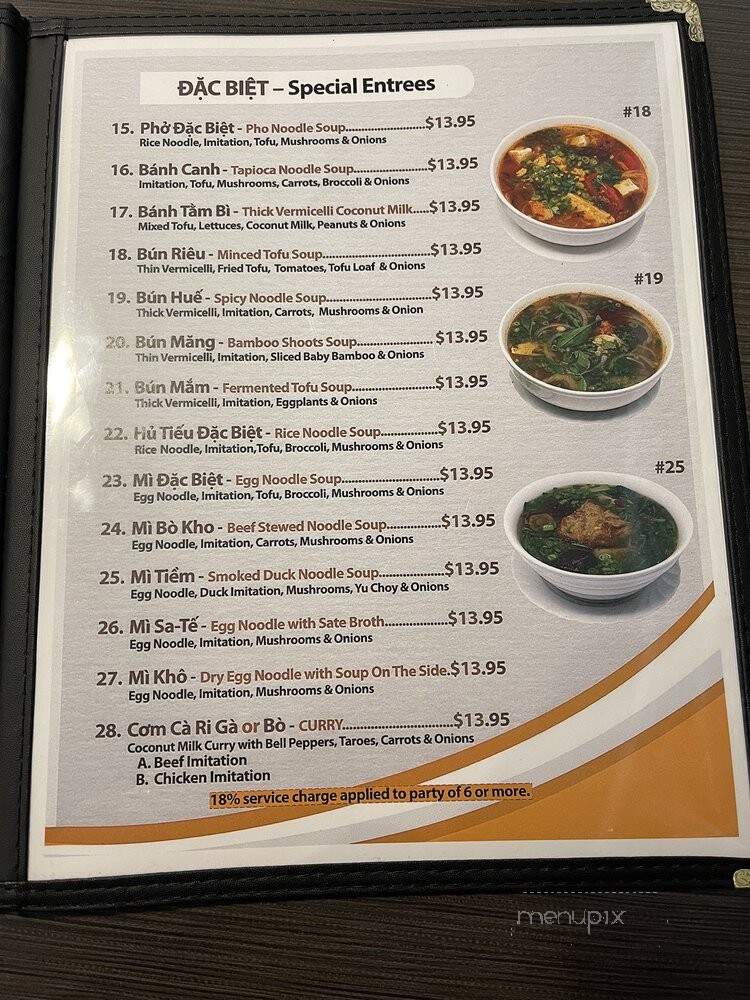 Golden Flower Veggie - Westminster, CA menu_pic