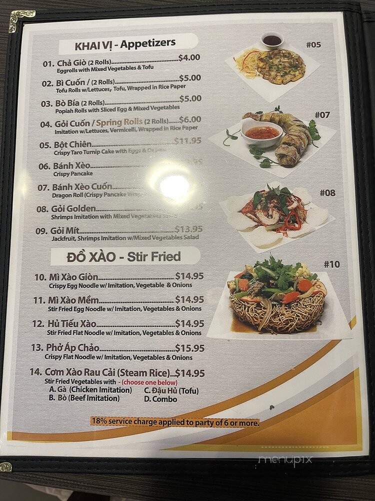 Golden Flower Veggie - Westminster, CA menu_pic