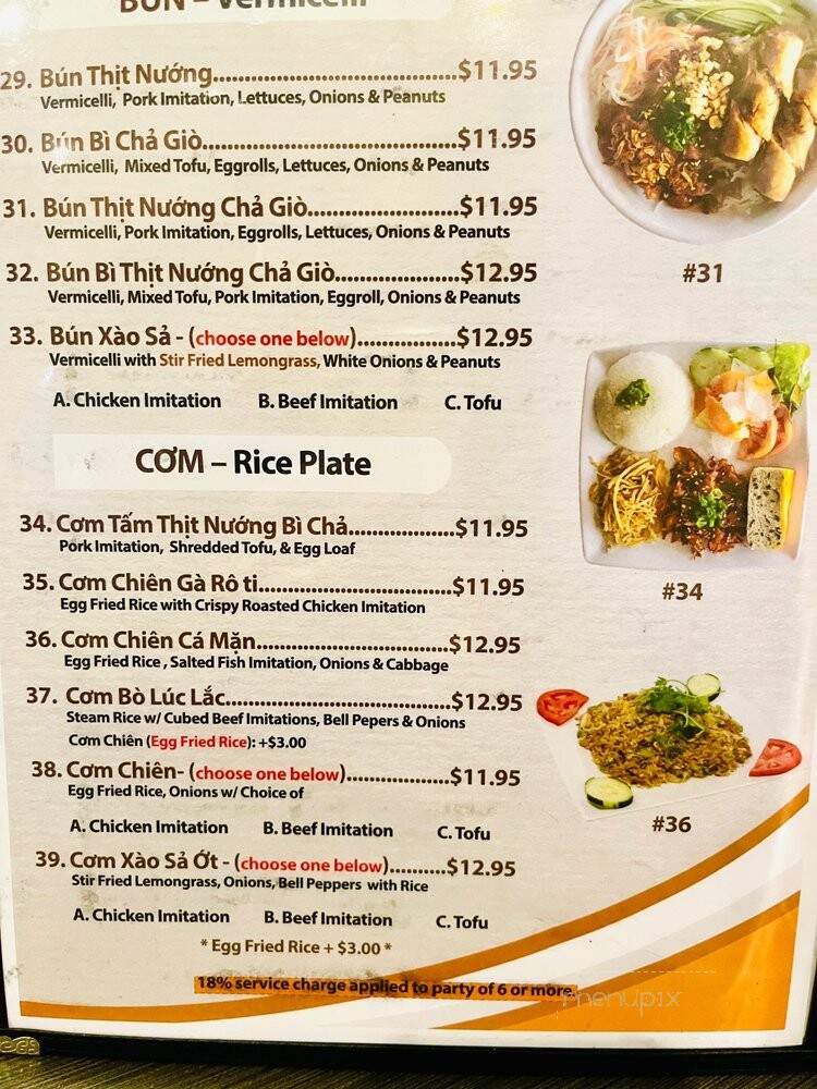 Golden Flower Veggie - Westminster, CA menu_pic