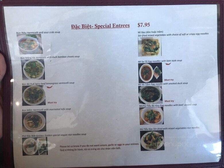 Golden Flower Veggie - Westminster, CA menu_pic