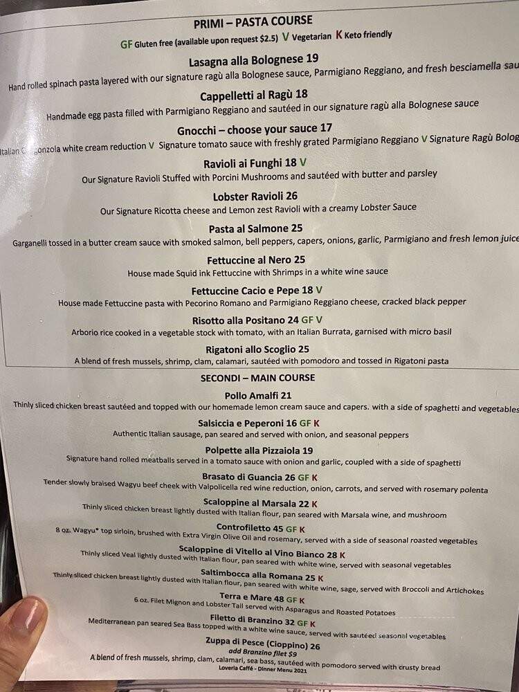 Loveria Caffe - Colleyville, TX menu_pic