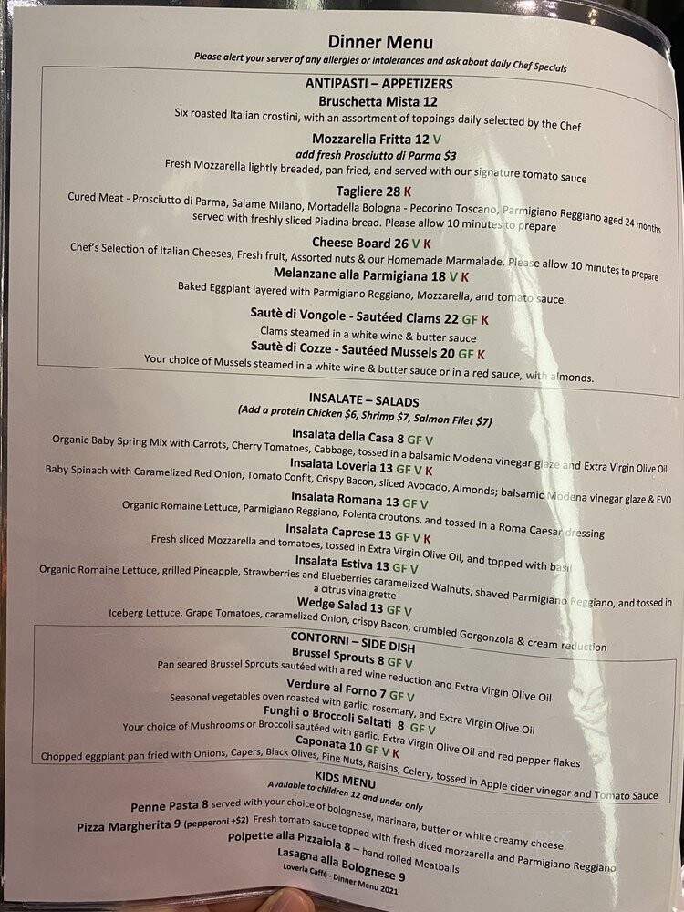Loveria Caffe - Colleyville, TX menu_pic