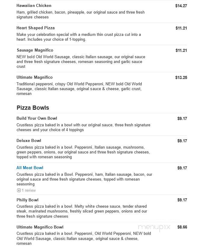 Marco's Pizza - Palm Coast, FL menu_pic