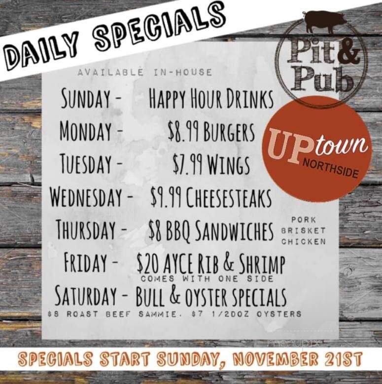 Northside Pit & Pub - Ocean City, MD menu_pic