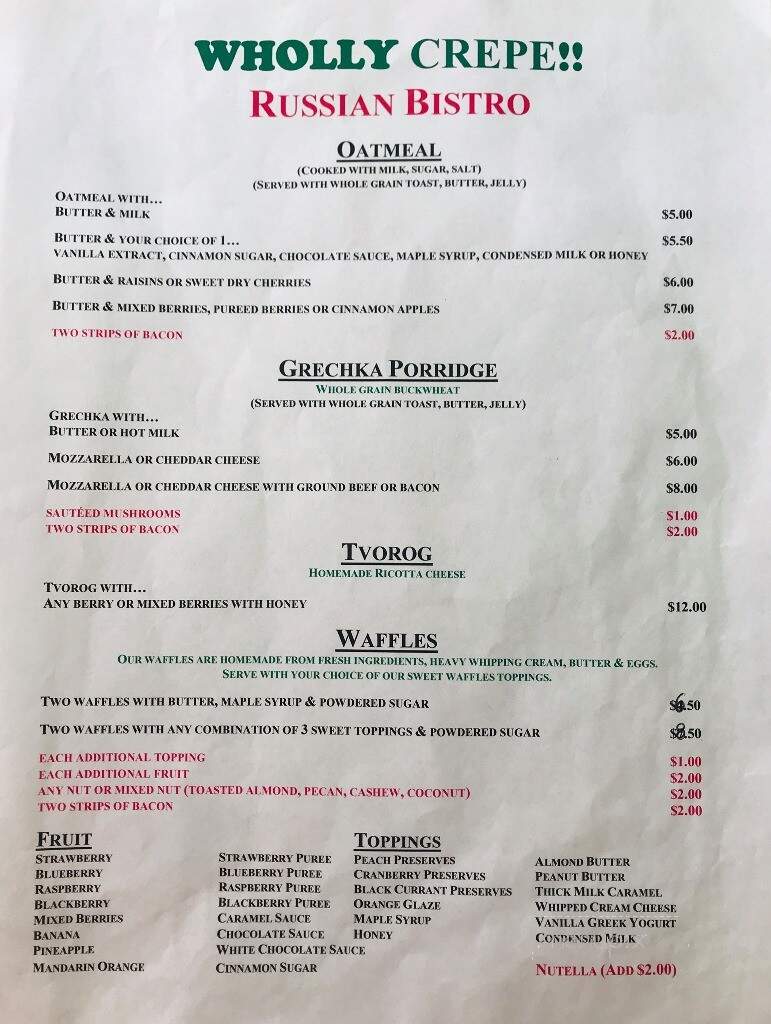 Wholly Crepe Russian Bistro - Tomball, TX menu_pic
