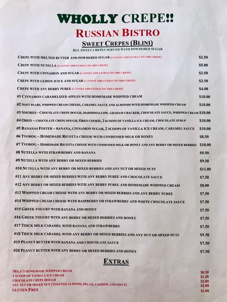 Wholly Crepe Russian Bistro - Tomball, TX menu_pic