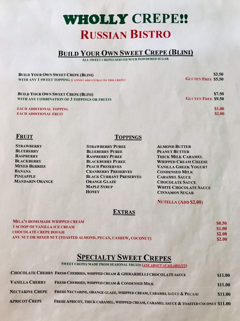Wholly Crepe Russian Bistro - Tomball, TX menu_pic