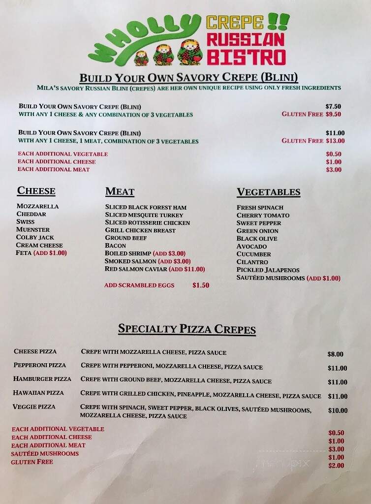 Wholly Crepe Russian Bistro - Tomball, TX menu_pic