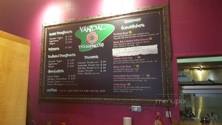 Vandal Doughnuts - Halifax, NS menu_pic