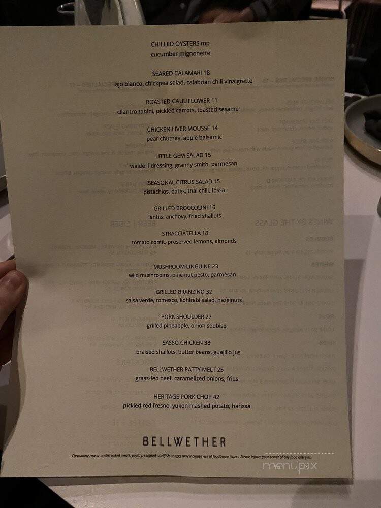 Bellwether - Long island City, NY menu_pic