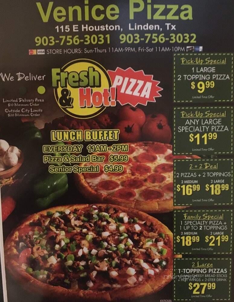 Venice Pizza - Linden, TX