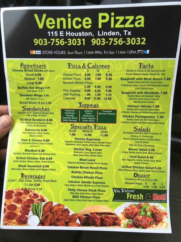 Venice Pizza - Linden, TX