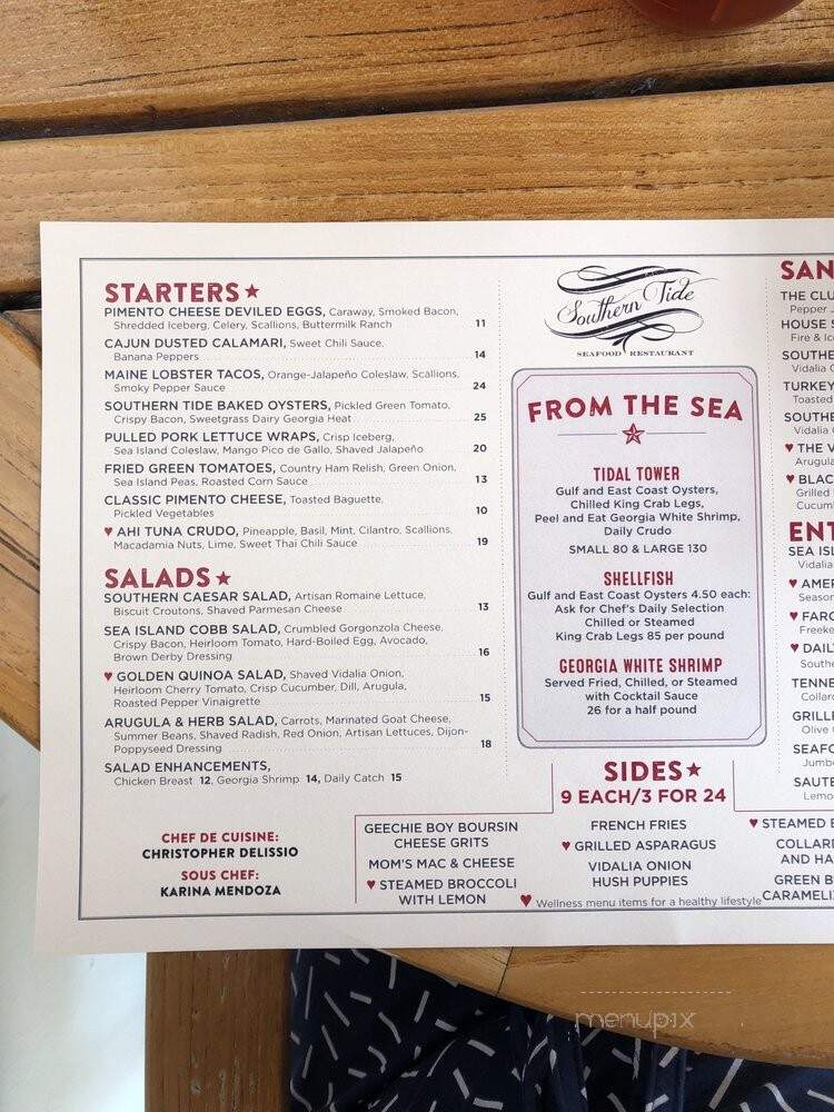 Southern Tide - Sea Island, GA menu_pic