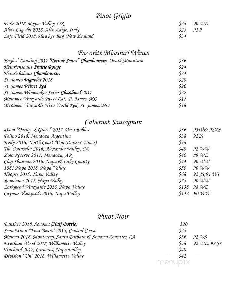 Sybill's Restaurant and Gift Shop - Saint James, MO menu_pic
