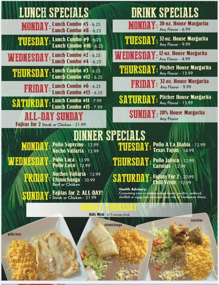 Taqueria Vallarta - Holland, MI menu_pic