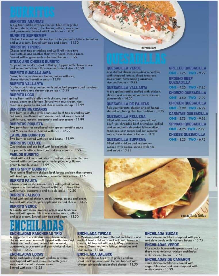 Taqueria Vallarta - Holland, MI menu_pic