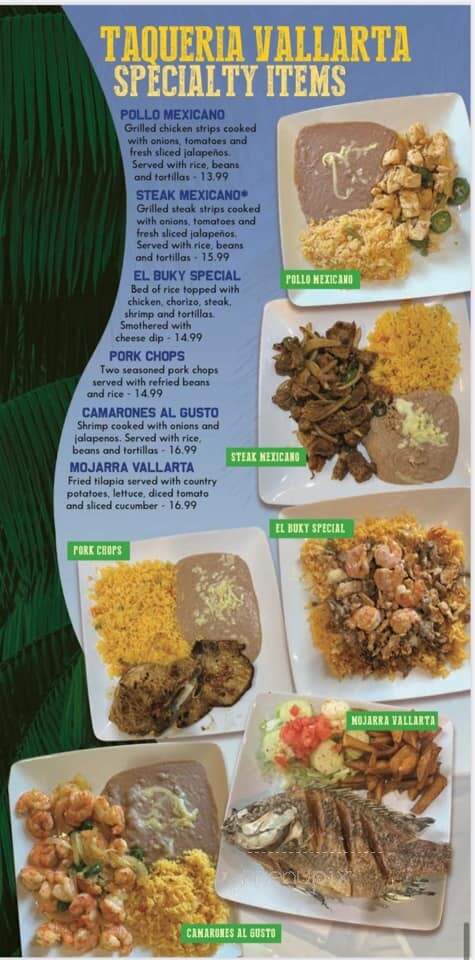 Taqueria Vallarta - Holland, MI menu_pic