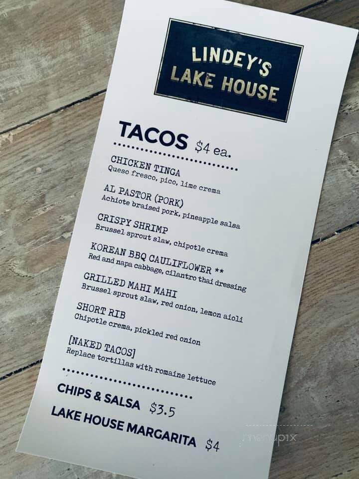 Lindey's Lake House -- Flats East Bank - Cleveland, OH menu_pic