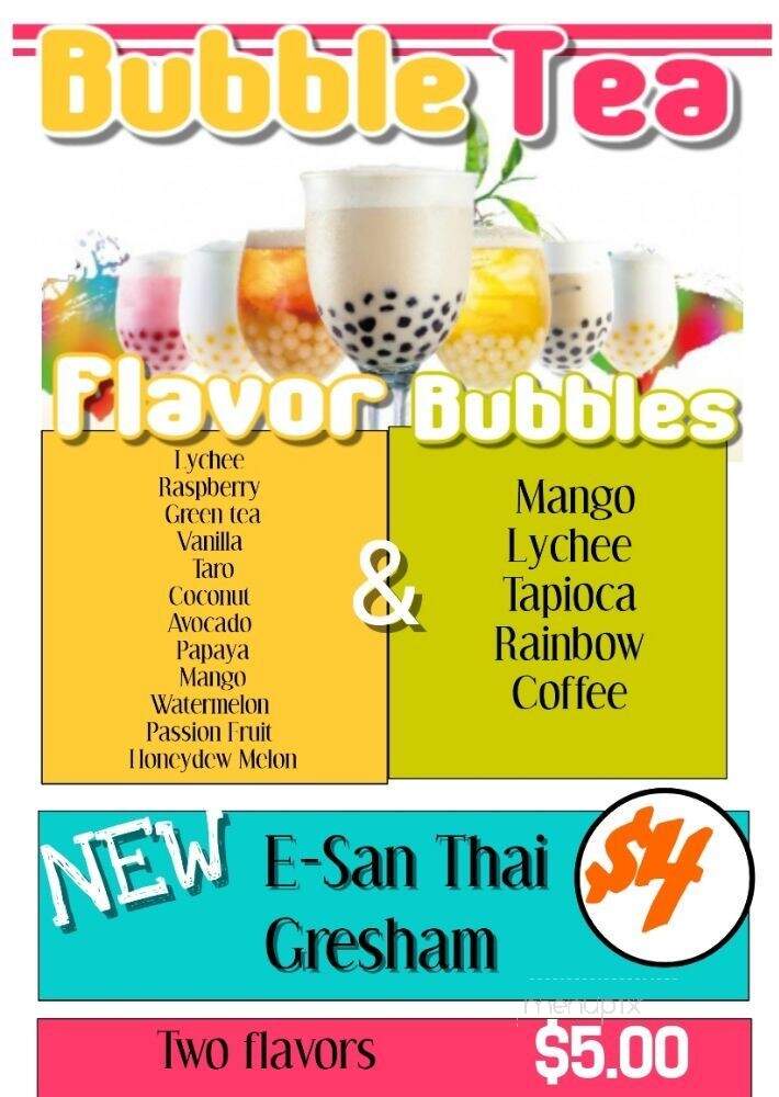 E-San Thai Cuisine - Gresham, OR menu_pic