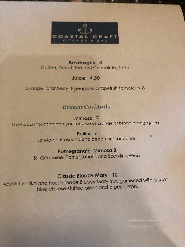 Coastal Craft Kitchen & Bar - Atlantic City, NJ menu_pic
