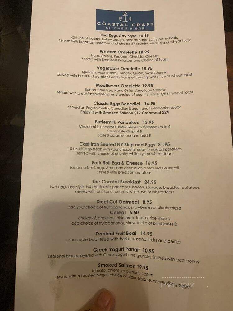 Coastal Craft Kitchen & Bar - Atlantic City, NJ menu_pic