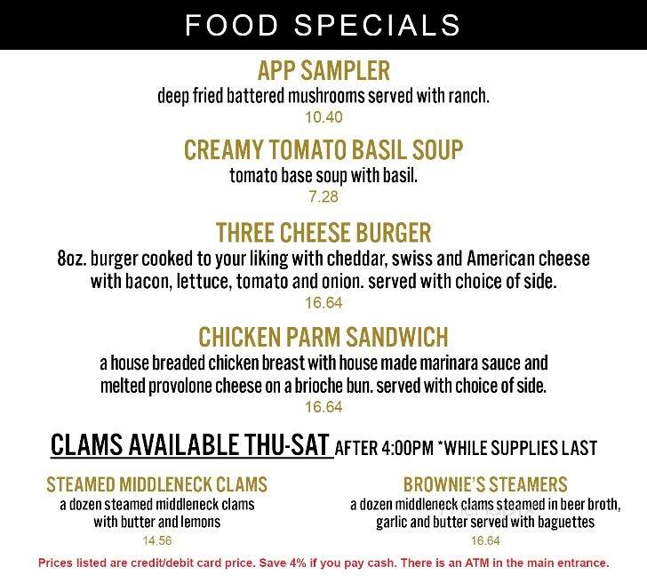 Brownie's Sports Bar and Tavern - North Tonawanda, NY menu_pic