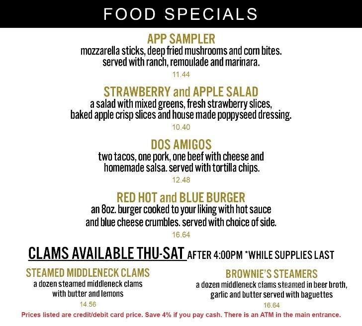 Brownie's Sports Bar and Tavern - North Tonawanda, NY menu_pic