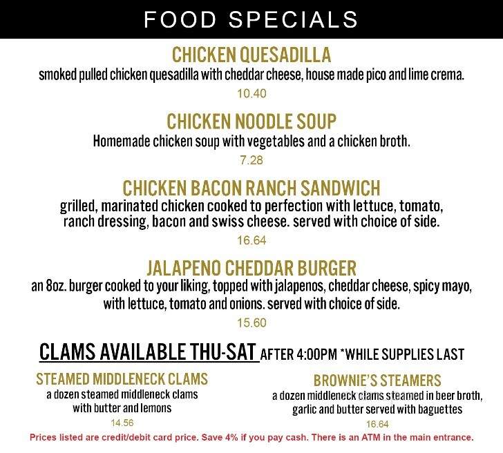 Brownie's Sports Bar and Tavern - North Tonawanda, NY menu_pic