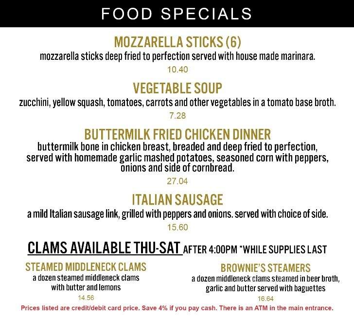 Brownie's Sports Bar and Tavern - North Tonawanda, NY menu_pic