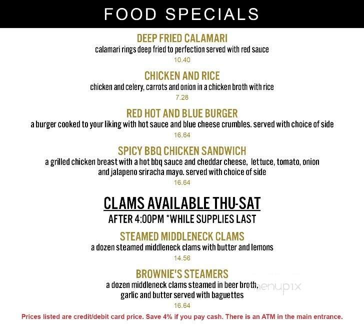 Brownie's Sports Bar and Tavern - North Tonawanda, NY menu_pic