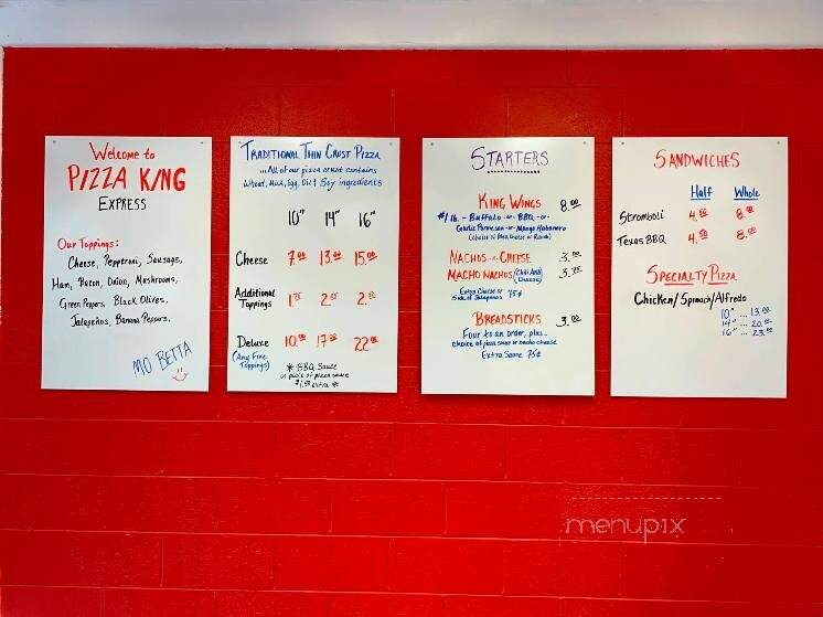 Pizza King Express - Whiteland, IN menu_pic