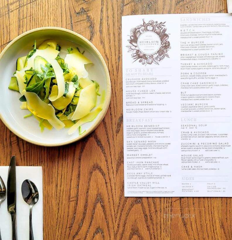 Heirloom Doylestown - Doylestown, PA menu_pic