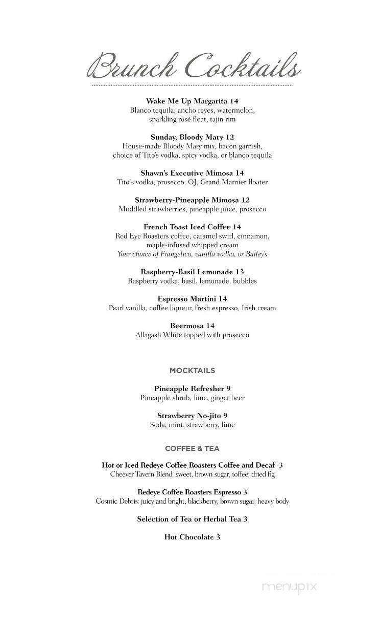 Cheever Tavern - Norwell, MA menu_pic