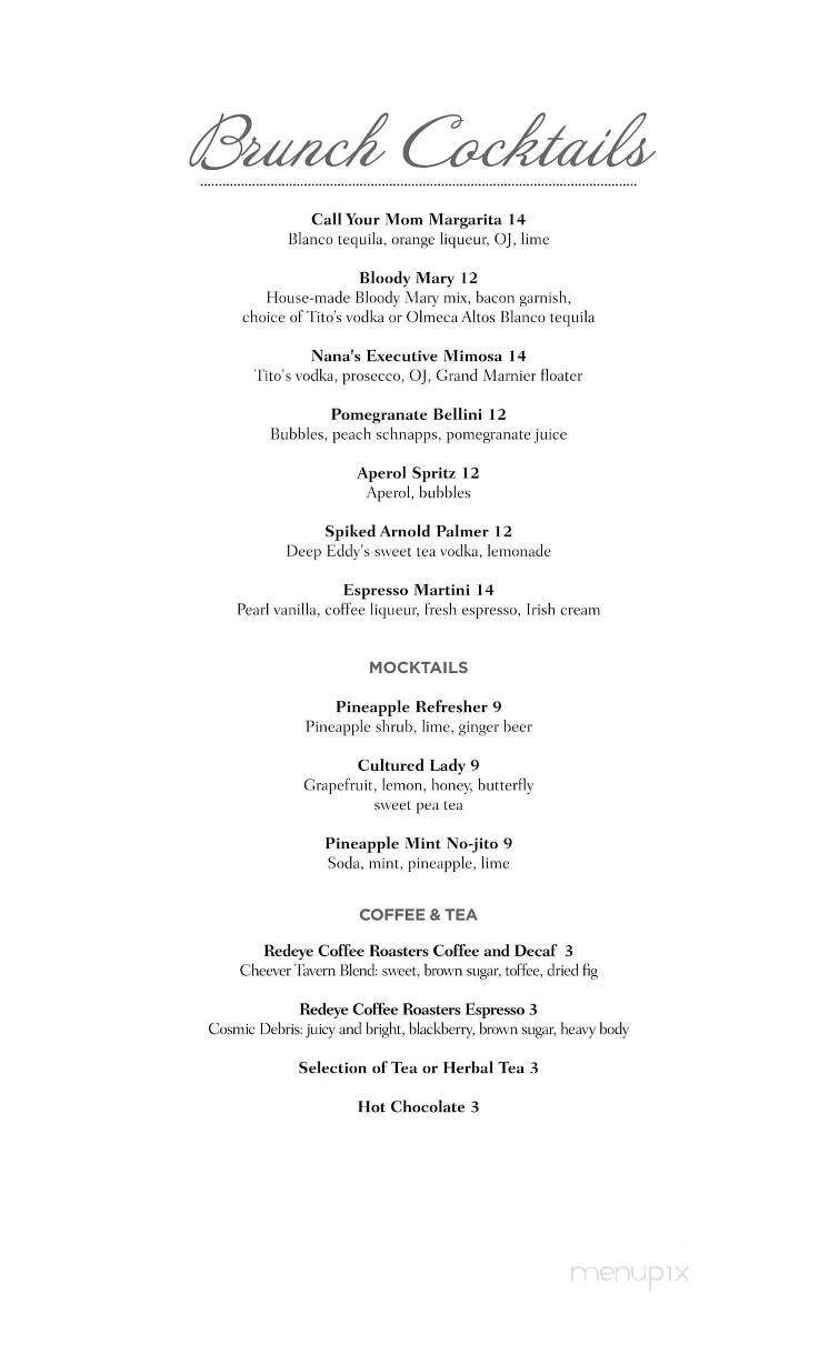 Cheever Tavern - Norwell, MA menu_pic